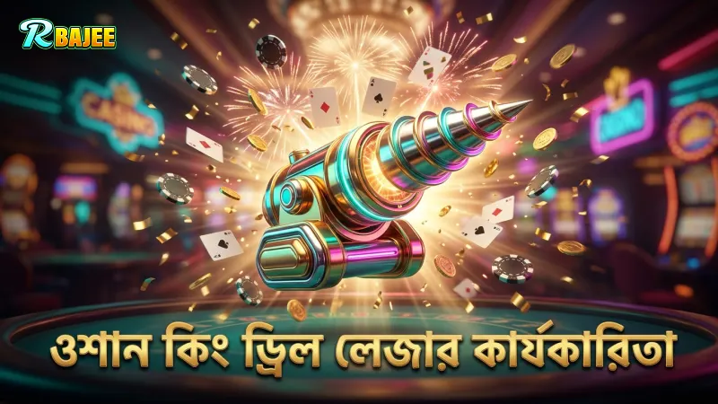 ওশান কিং গেমে ড্রিল ও লেজার ক্যাননের কার্যকারিতা যাচাই।